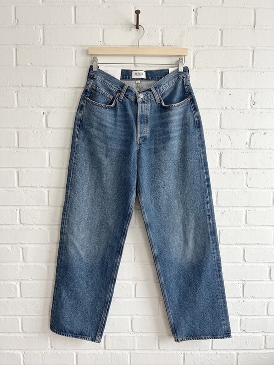 Agolde Denim - AGOLDE V-Waist Baggy Straight Leg Jeans in Cascade NWT Size 28